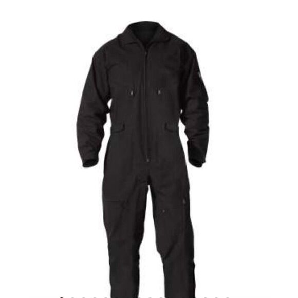 Rothco Flight Suit XL Black Work Coveralls Overalls Utility Jumpsuit 7517 NEW - Picture 3 of 4
